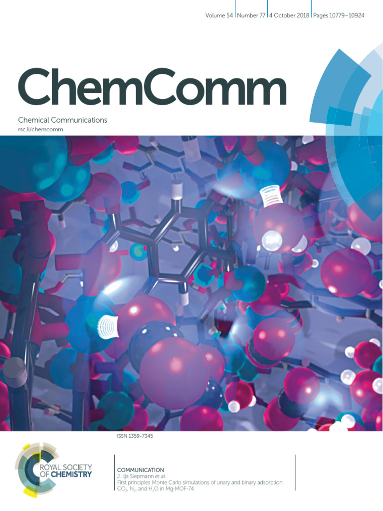 2018 - MC CO2 CH4 MOF 74 - Siepmann - ChemCom | PDF | Adsorption ...