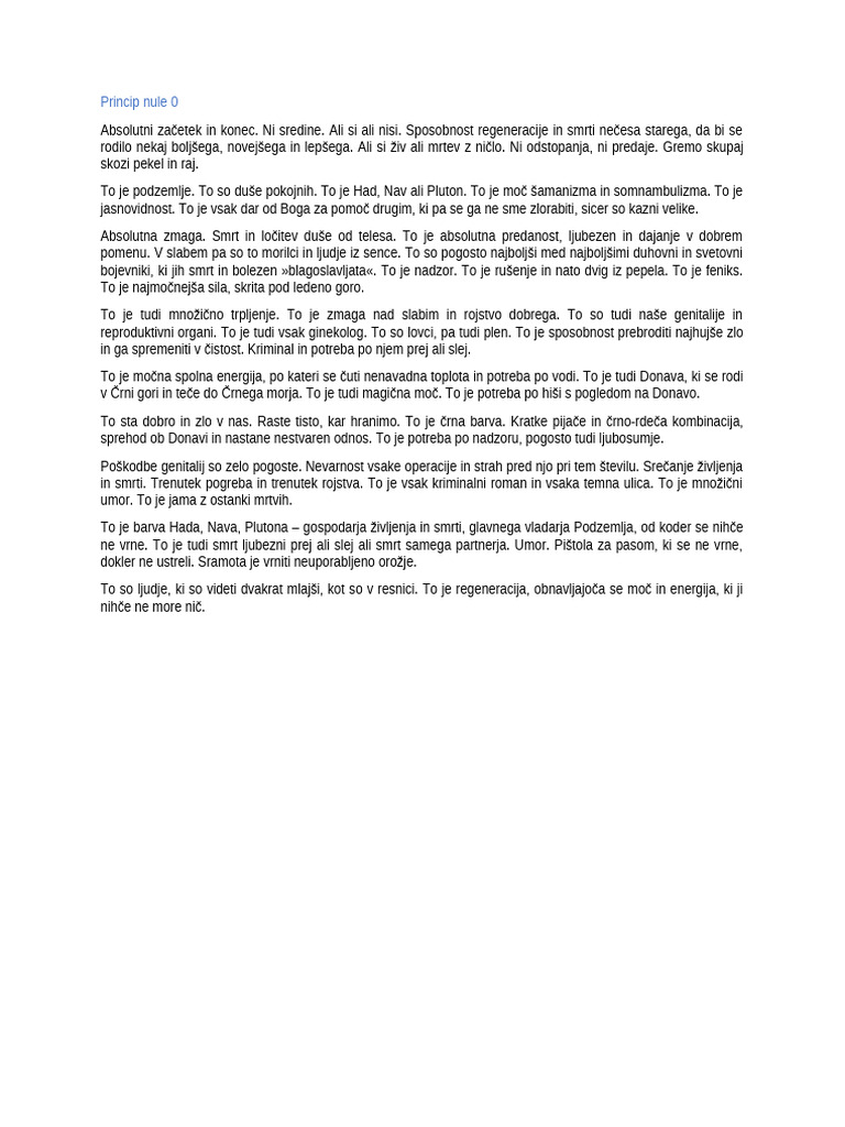 Princip Nule 0 | PDF