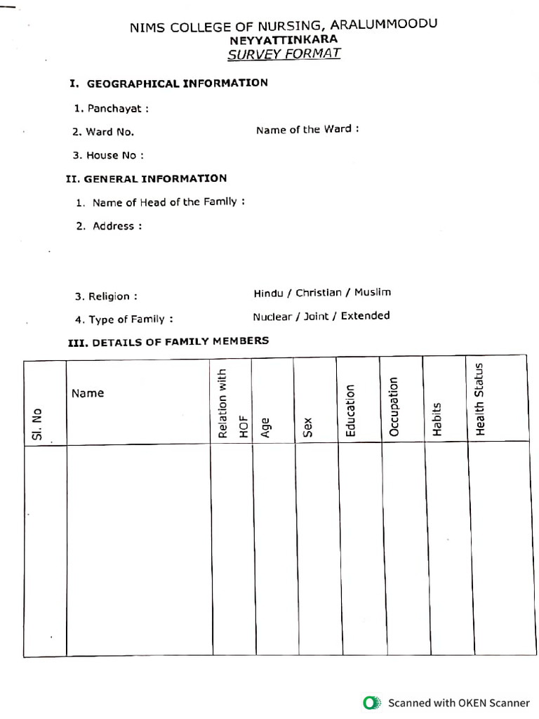 Survey Format | PDF