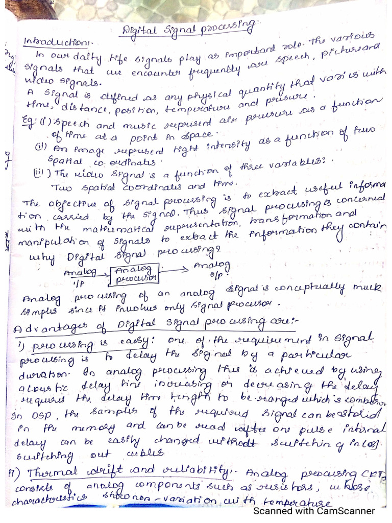 DSP Module 1 | PDF