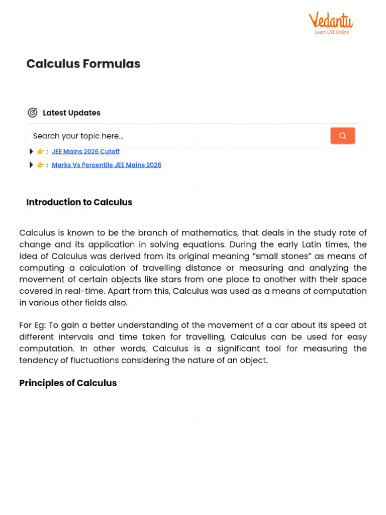 Calculus Formulas | PDF
