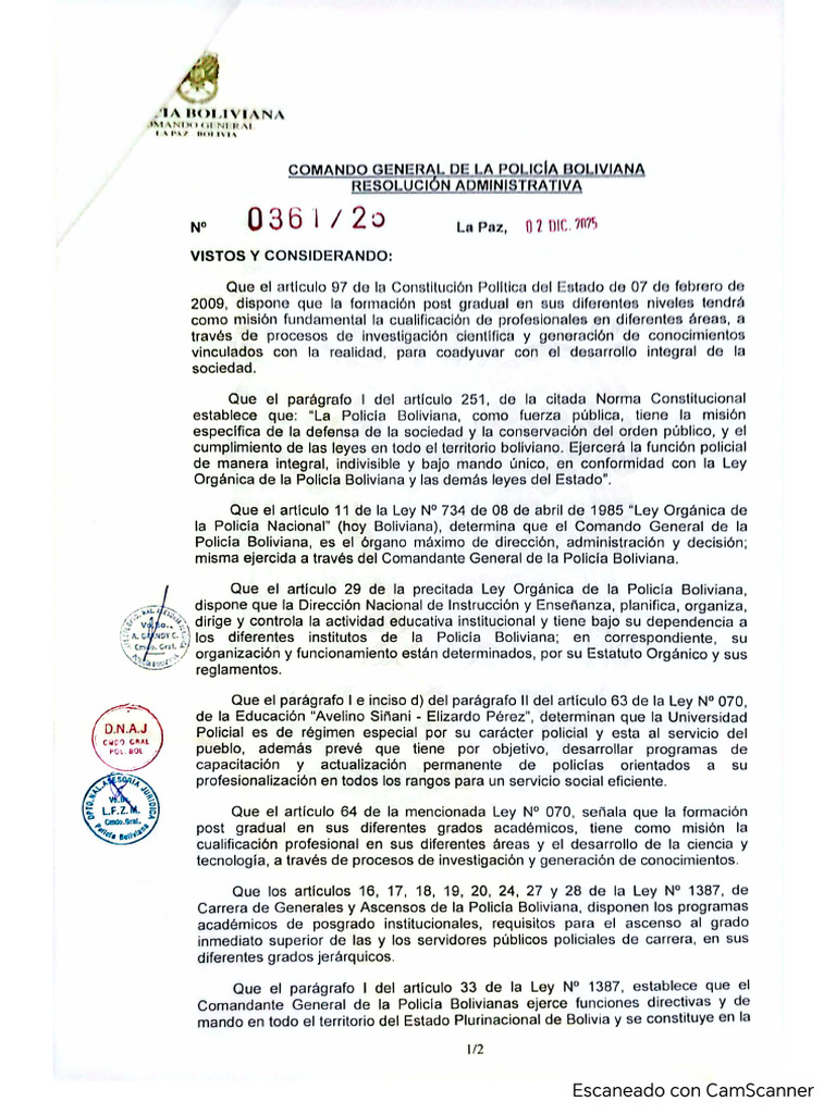 Res - Adm. 0361 de 02.12.2025 Deja Sin Vigencia Reglamento Post. Prog ...