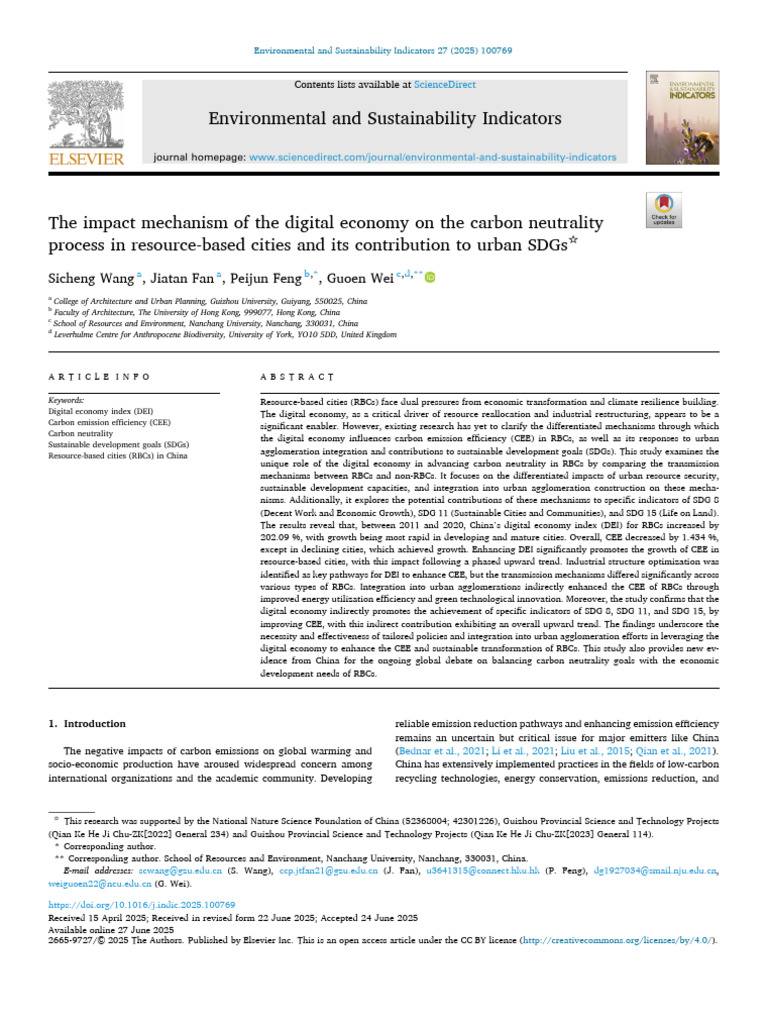 43the Impact Mechanism of The Digital Economy On The Carbon Neutrality ...