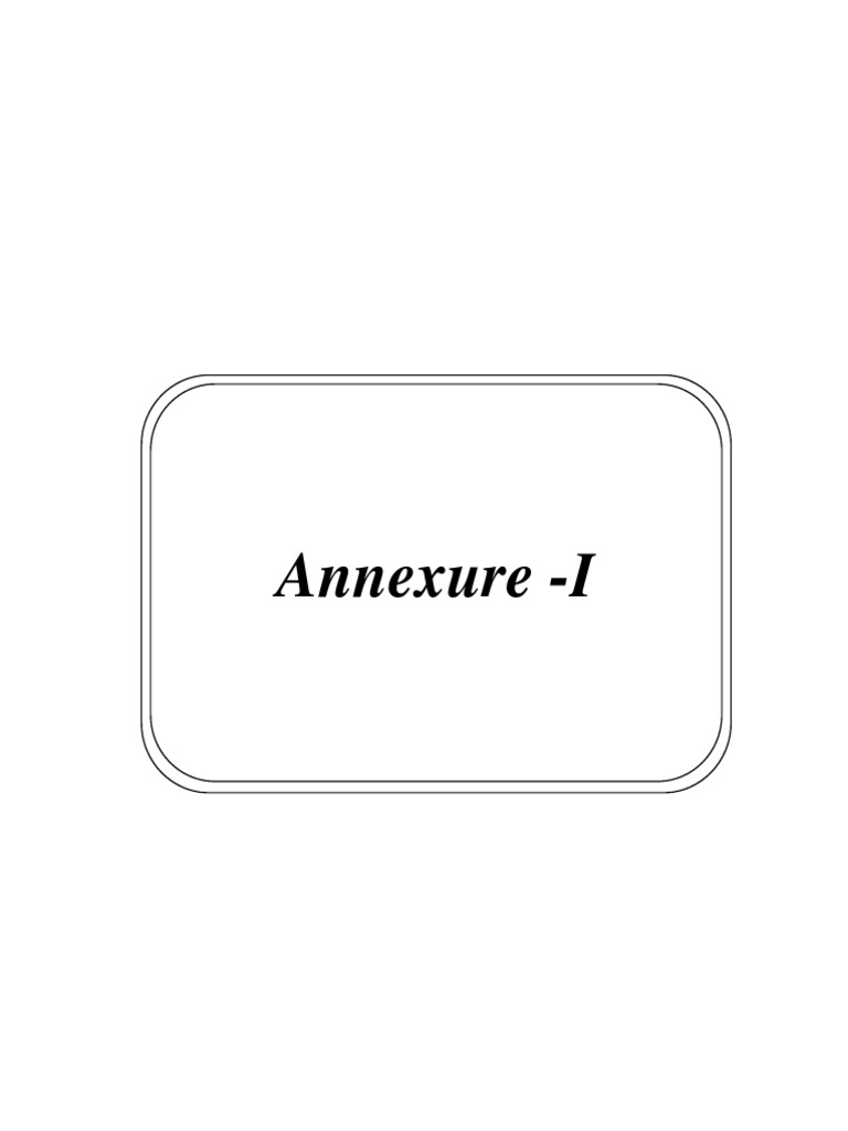 Annexures | PDF