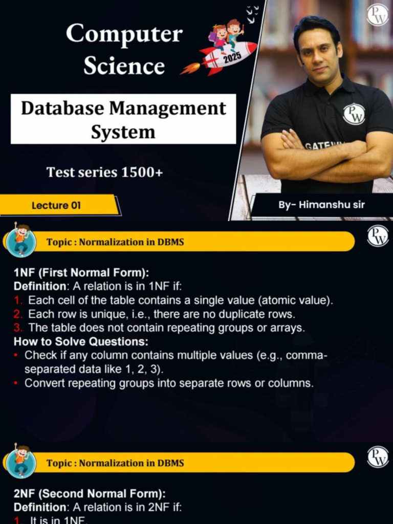 Database Management System 01 - Class Notes | PDF