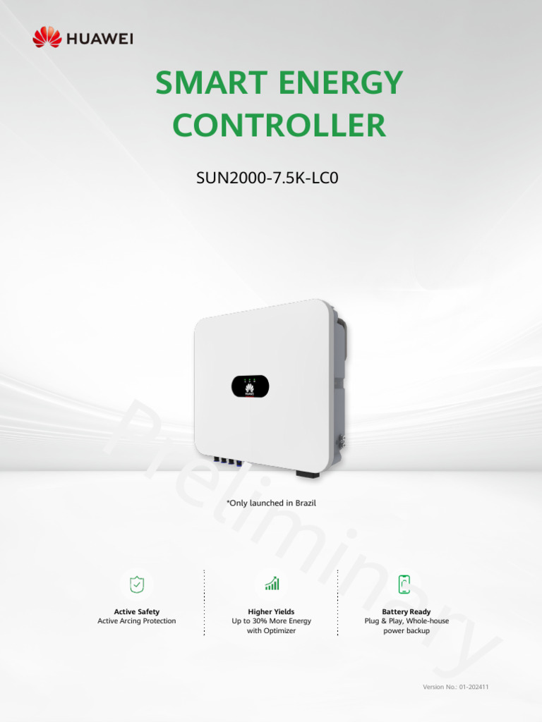 FusionSolar Residential SUN2000-7.5K-LC0 Datasheet | PDF | Alternating ...