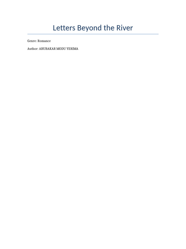 Romance Letters Beyond The River | PDF | Courage | Hope