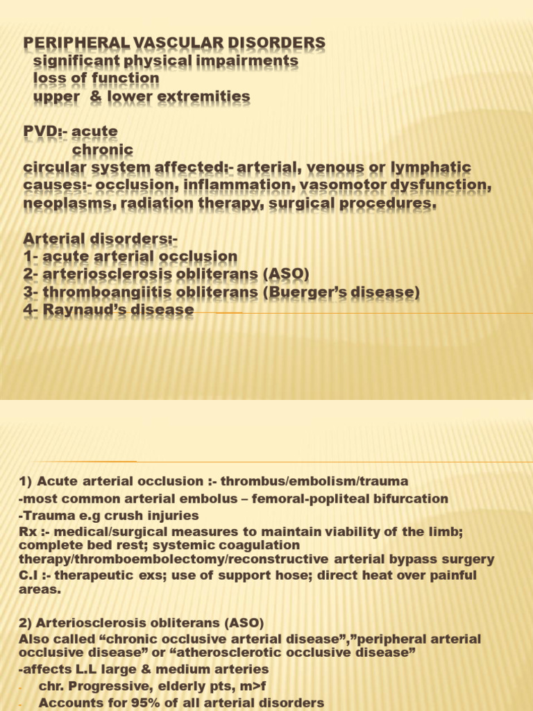Peripheral Vascular Disorders | PDF | Medical Specialties | Clinical ...