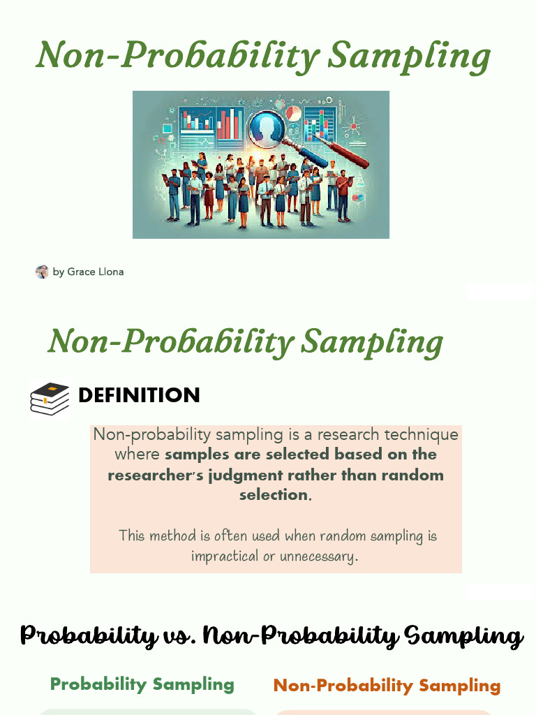 Non Probability Sampling | PDF | Sampling (Statistics) | Methodology