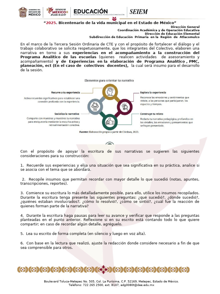 Narrativas Sepra 3a Sesión Cte | PDF
