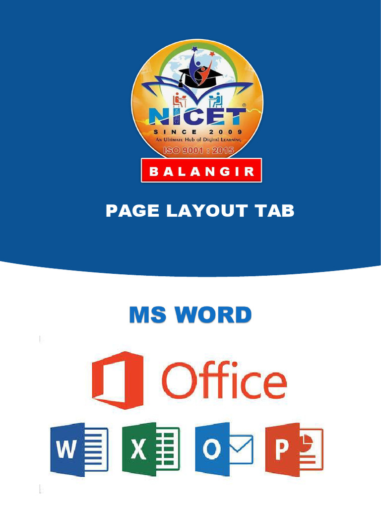 5.page Layout Tab | PDF