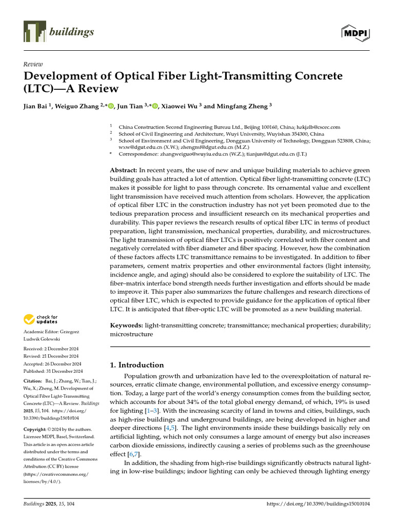 Journal 1 | PDF | Optical Fiber | Concrete