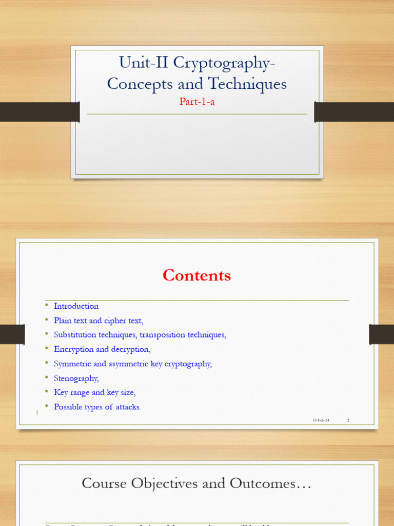Unit-2. 1 A) Cryptography-Concepts and Techniques | PDF | Cryptanalysis ...
