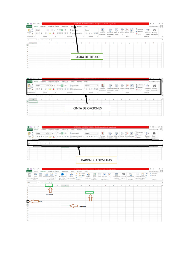 Explorando La Interfaz de Excel | PDF