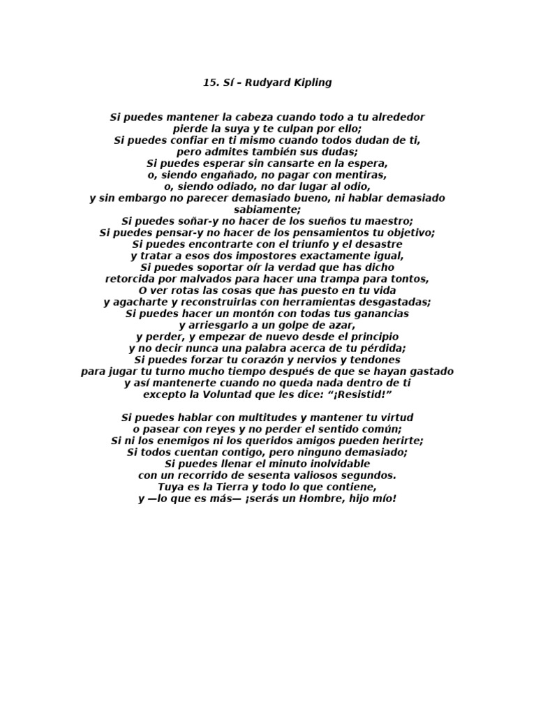 Sí - Rudyard Kipling | PDF