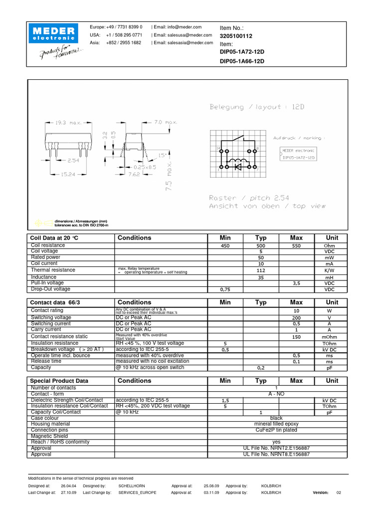 Dip05 1a72 12D | PDF | Electrical Resistance And Conductance | Inductor