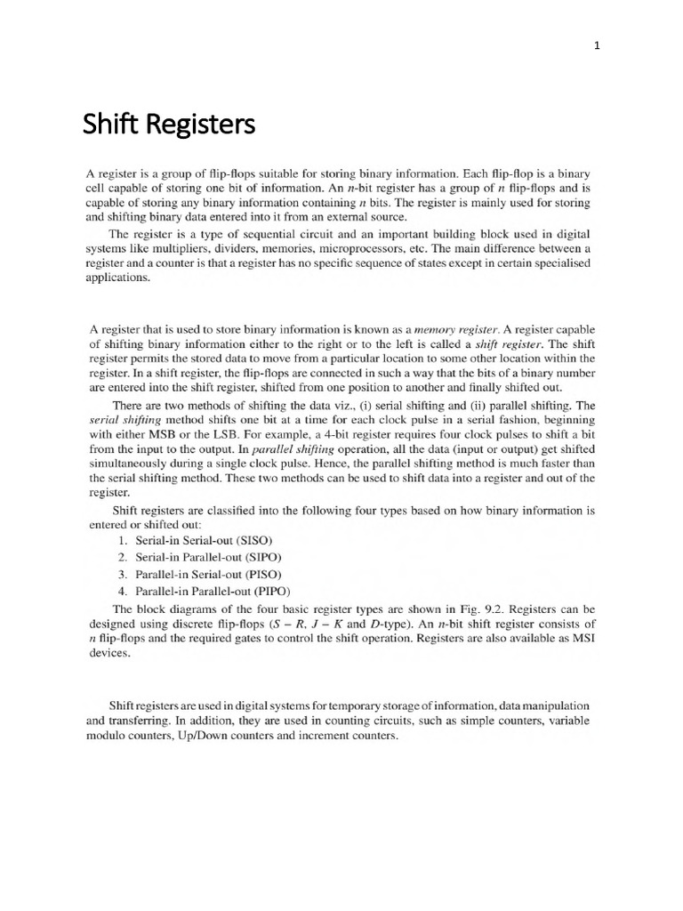 Shift Registers | PDF