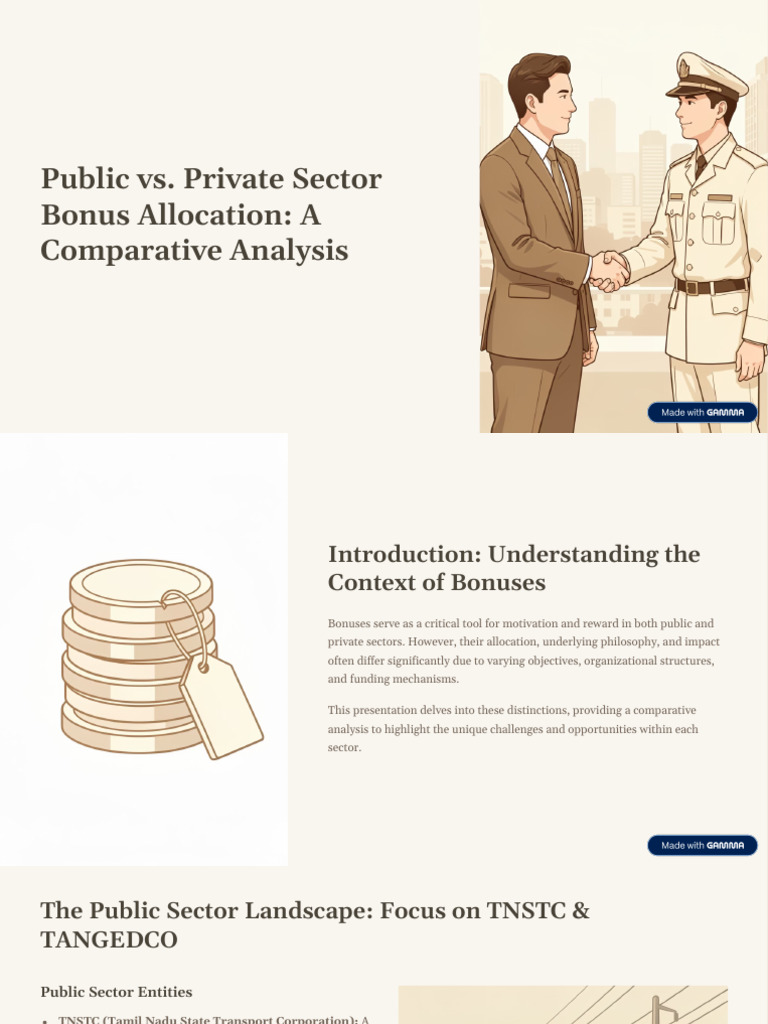 Public Vs Private Sector Bonus Allocation A Comparative Analysis | PDF ...
