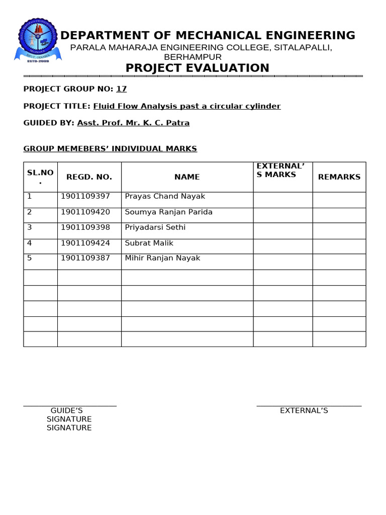 Project Evaluation 1 | PDF