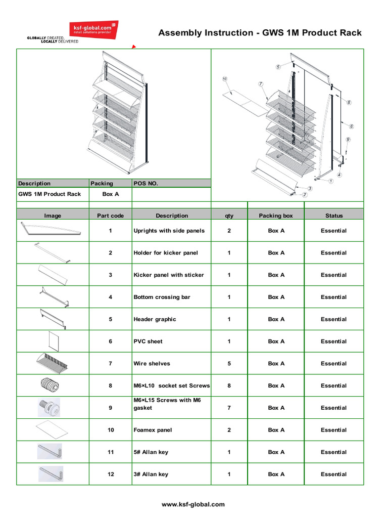 GW 1M Rack Assembly Instructions 2020 | PDF | Equipment | Manufactured ...