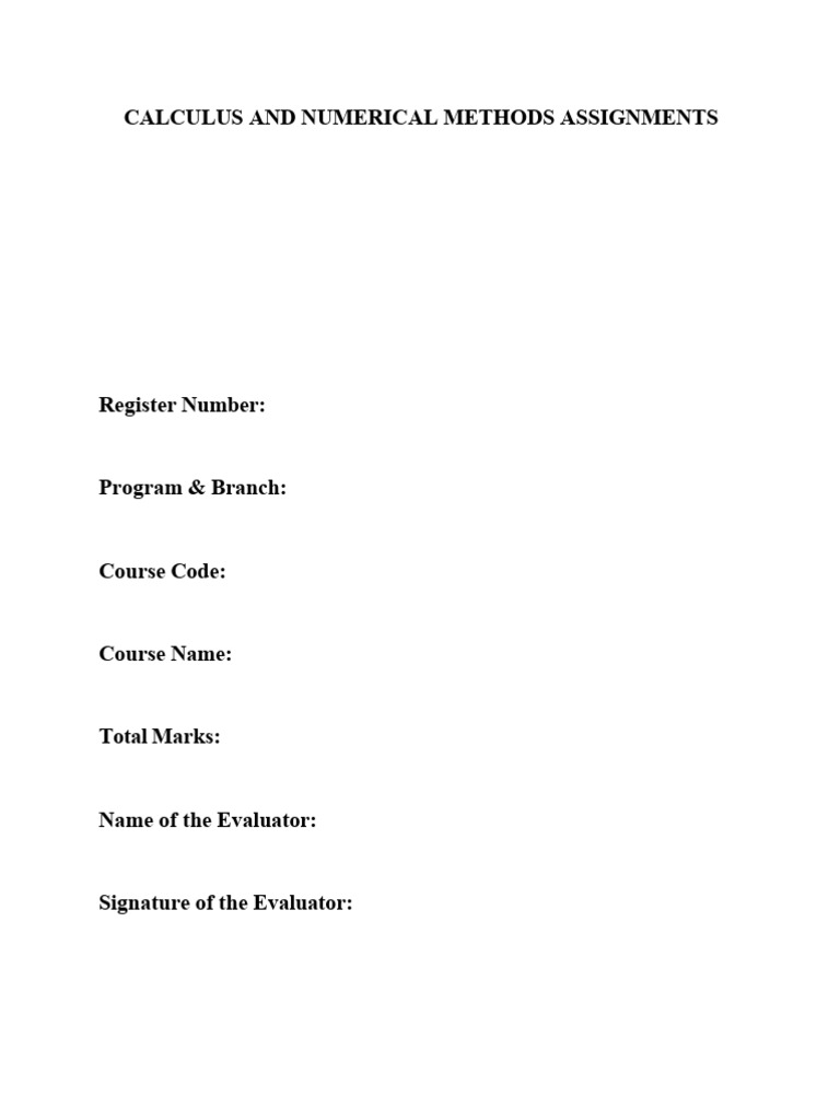 Maths Front Page | PDF