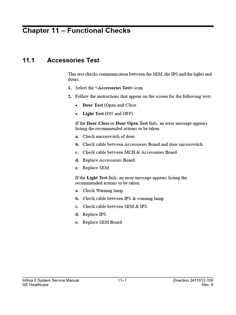 11 Functional Checks | PDF
