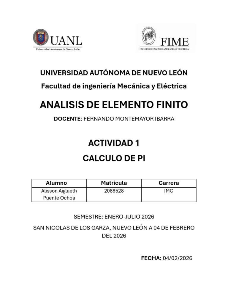CALCULO DE PI Merged | PDF