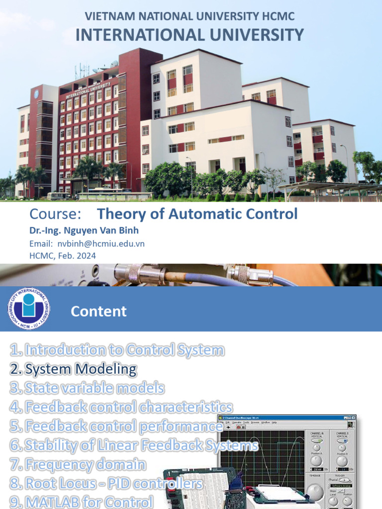 Theory of Automatic Control 1 | PDF