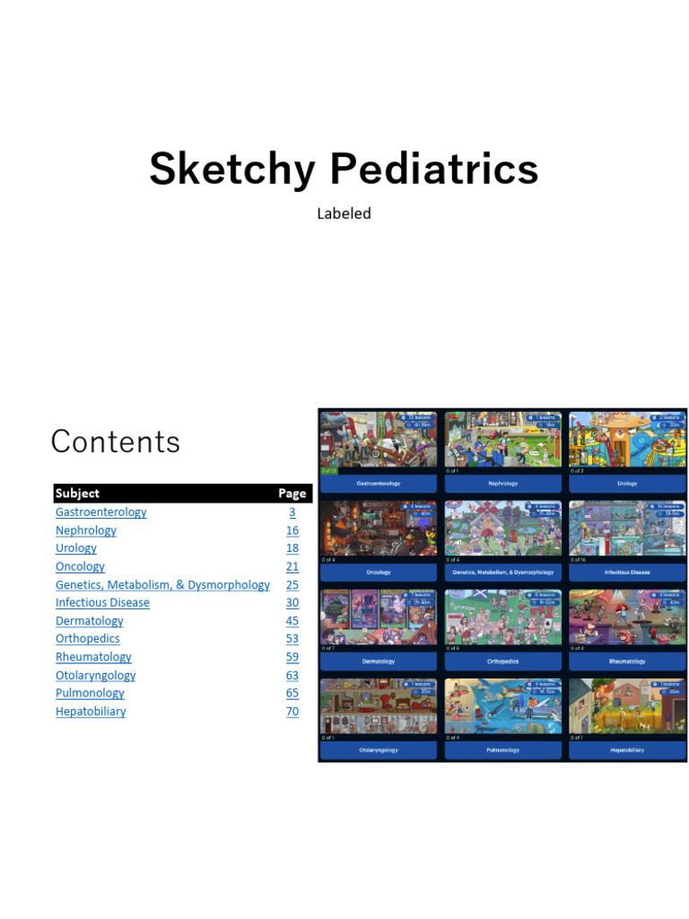 #Sketchy Pediatrics | PDF | Human Diseases And Disorders | Digestive ...