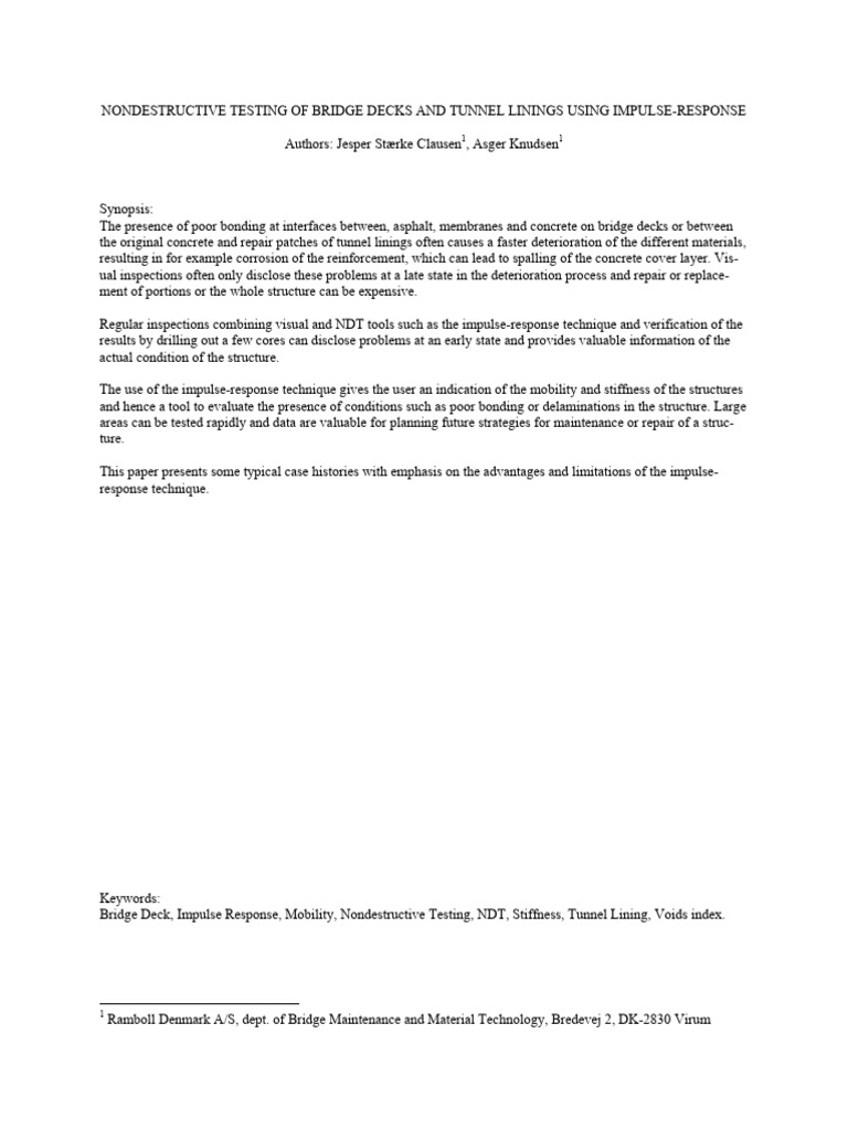 3-2-3 - Impule Response - NDT of Bridge and Tunnel | PDF | Spectral ...