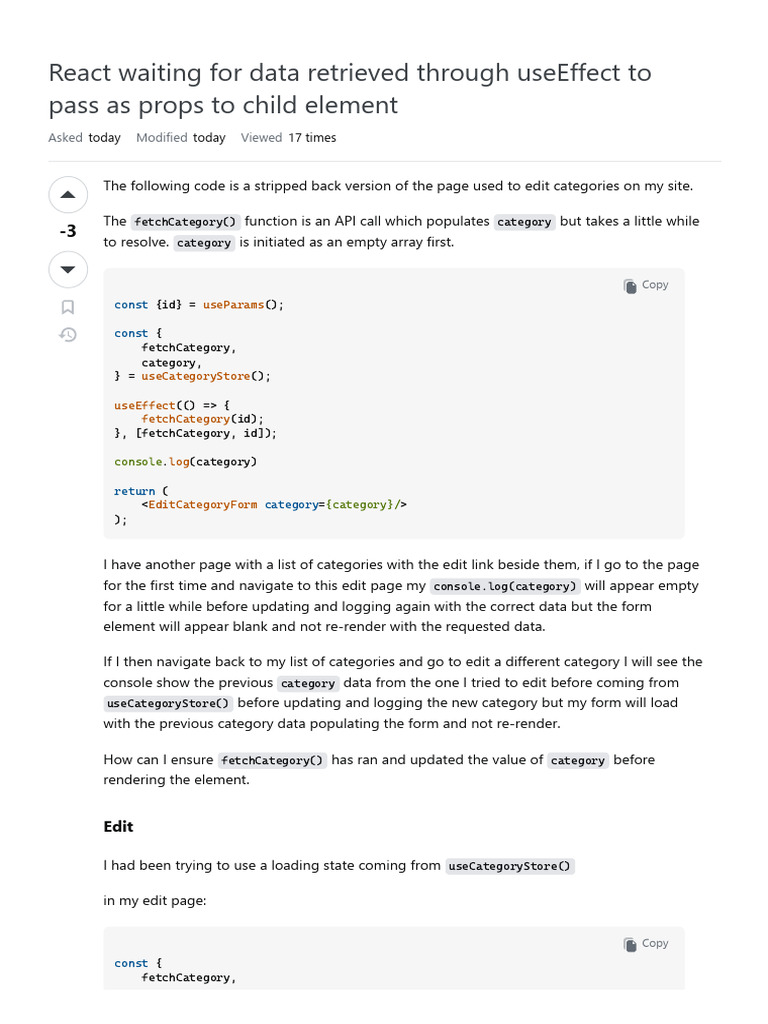 Reactjs - React Waiting For Data Retrieved Through UseEffect To Pass As ...