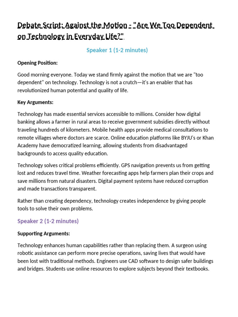 Debate Script by PER. | PDF | Social Media | Popular Culture & Media ...