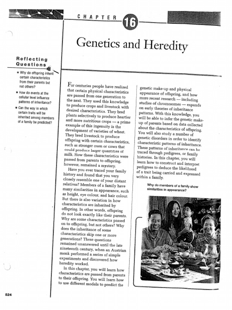 Chapter 16 Genetics and Heredity | PDF | Heredity | Genetics