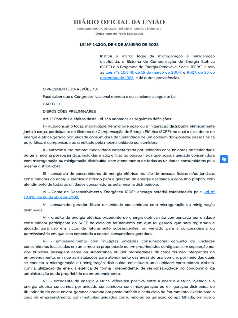 Lei 14300 | PDF