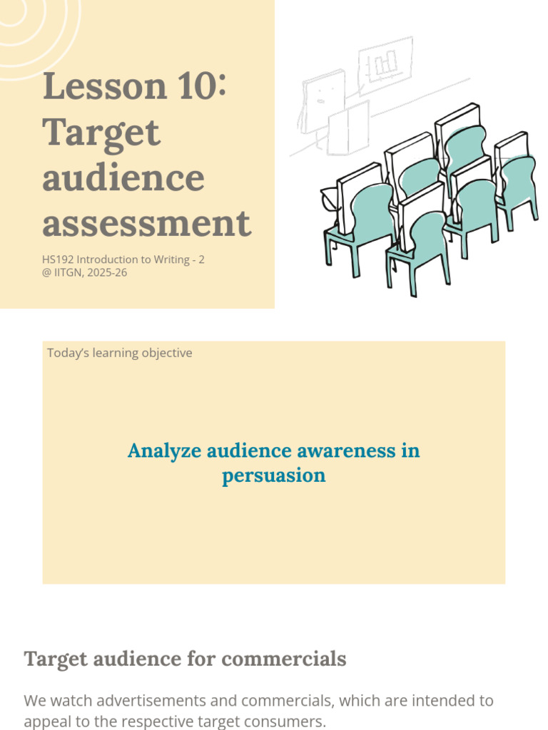HS192!25!26 Lesson10 Target Audience Assessment | PDF | Target Audience ...