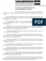 July14.2012 - B Full Implementation of Food Fortification Law May Result in High Price of Sugar