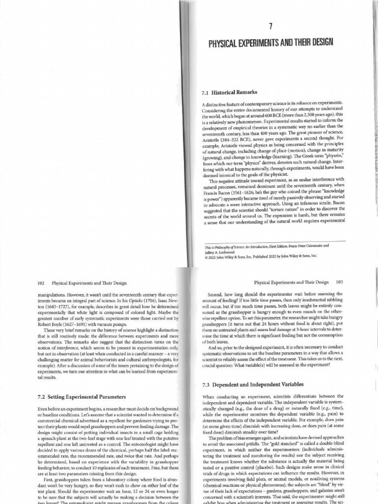 7 Physical Experiments Design | PDF