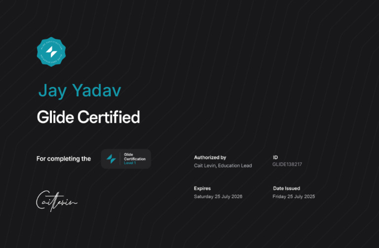 Glide Certification Level 1 | PDF