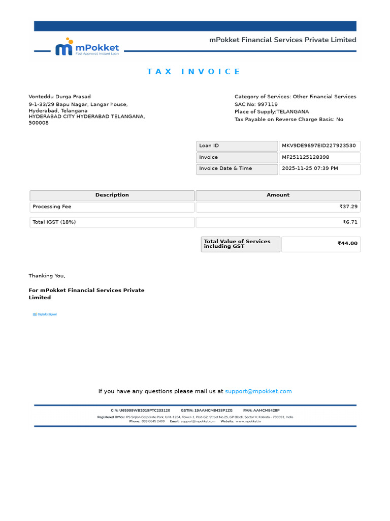 Tax Invoice MF251125128398 | PDF
