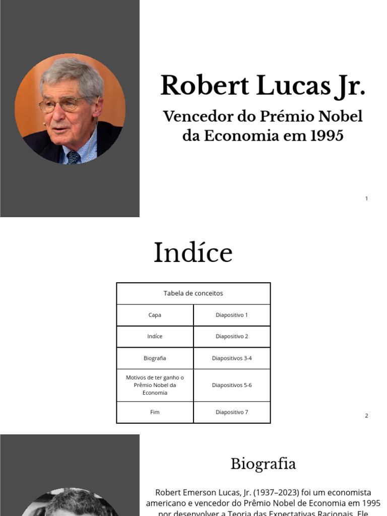 Robert Lucas Jr. | PDF | Economia | Macroeconomia