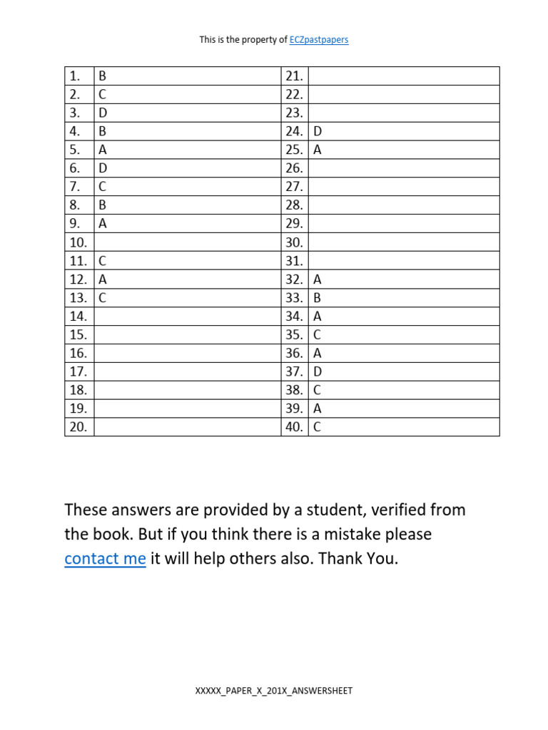 Science Paper 1 2015 Answersheet | PDF