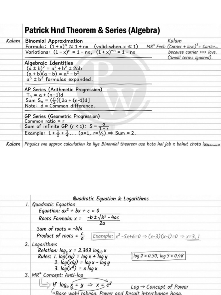Baisc Math Notes | PDF