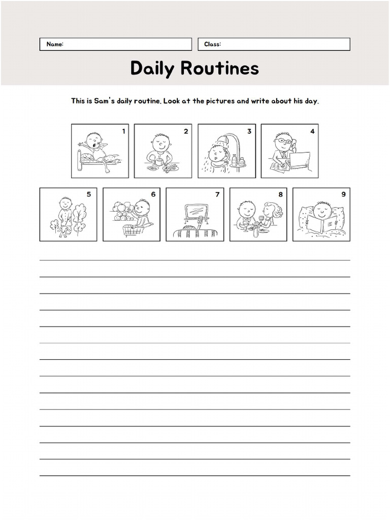 Atividade Daily Routine Criar Texto | PDF