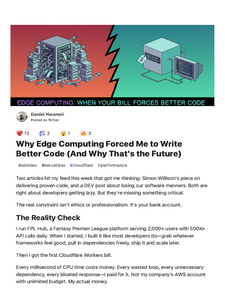 Why Edge Computing Forced Me To Write Better Code (And Why That's The ...