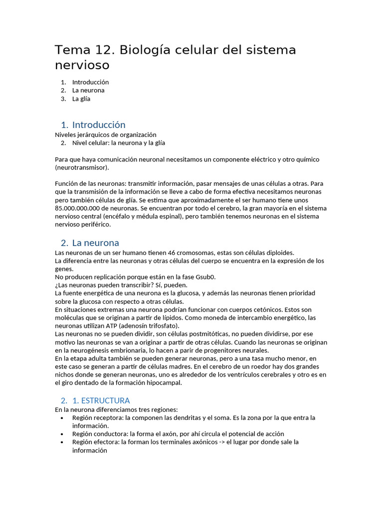 Temas 12, 13 y 14 Bio | PDF | Sinapsis | Potencial de acción