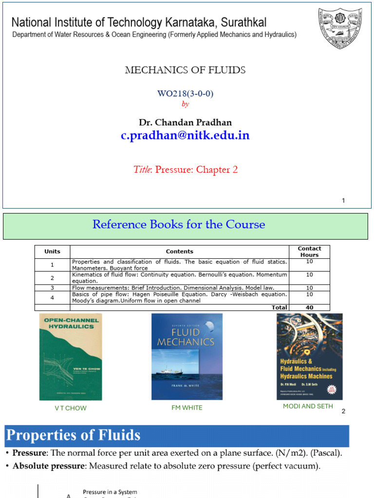 Chapter 2 DR - Chandan Pradhan STS | PDF | Pressure | Pressure Measurement