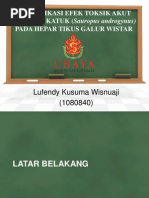 Download Uji Toksisitas Akut Jus Daun Katuk pada Hepar Tikus Betina Galur Wistar by Lufendy Kusuma Wisnuaji SN100044980 doc pdf