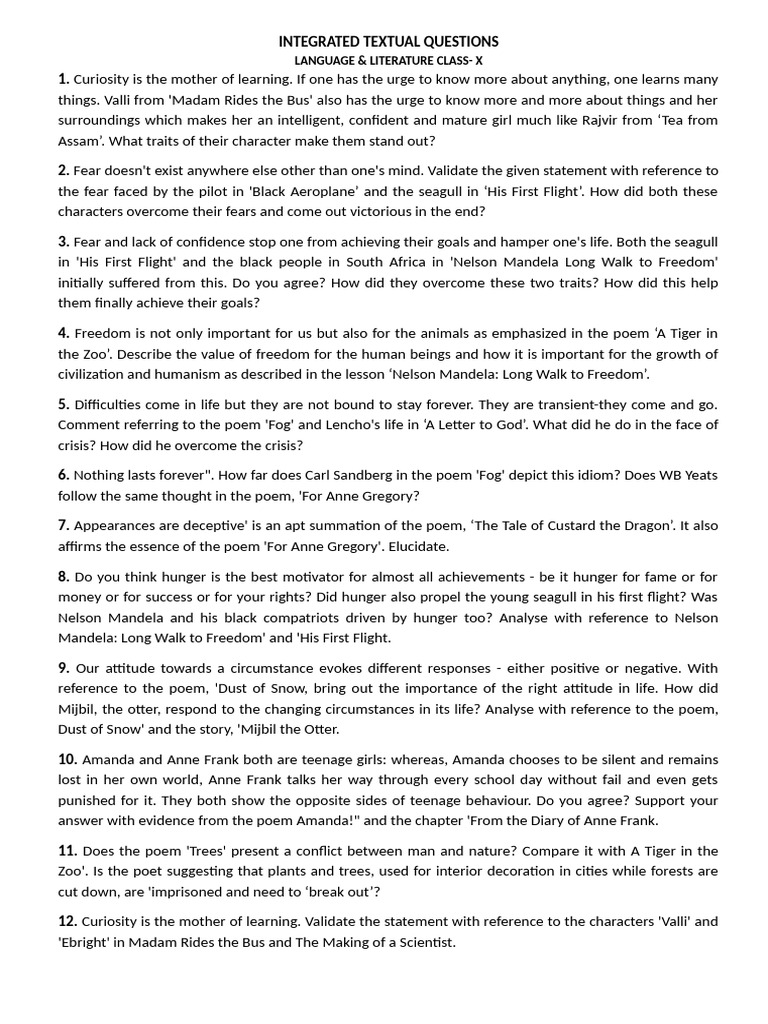 Dual Text Questions | PDF | Entrepreneurship | Love