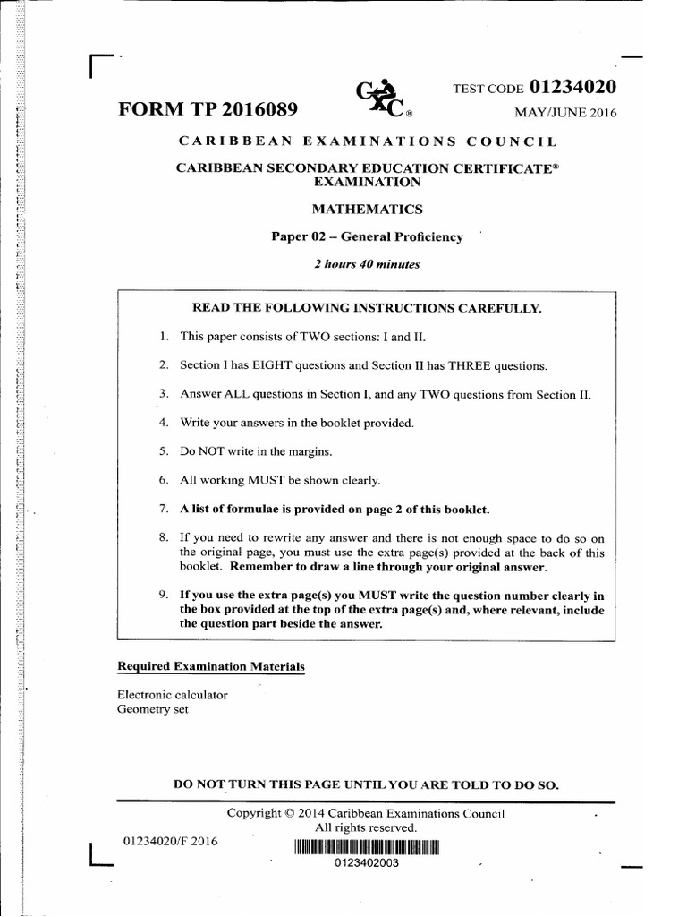 Math P2 2016 | PDF