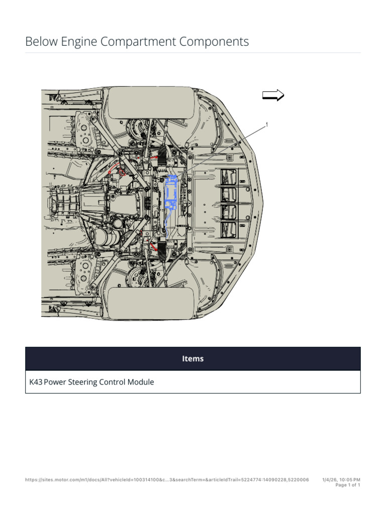 Below Engine Compartment Components | PDF